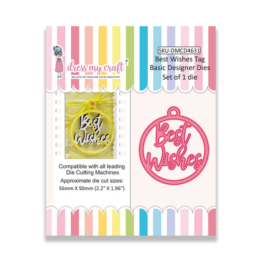 Best Wishes Tag - Basic Designer Dies