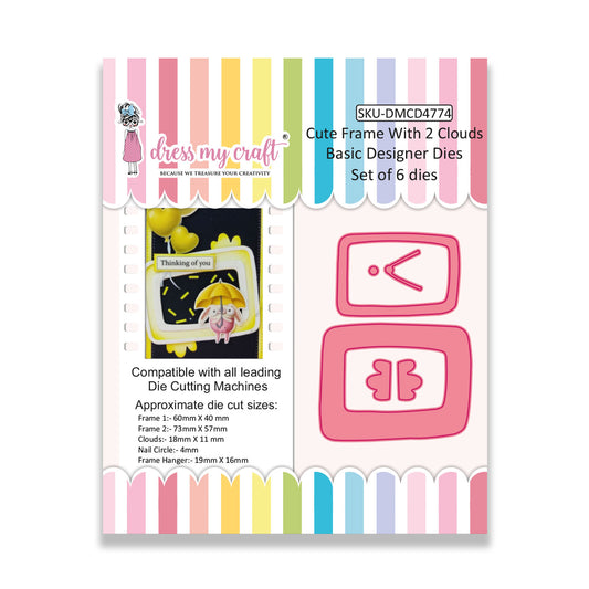 Cute Frame With 2 Clouds - Basic Designer Dies
