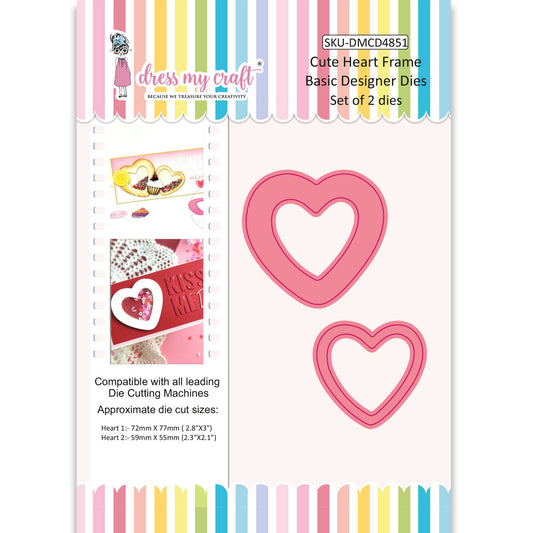 Cute Heart Frame - Basic Designer Dies