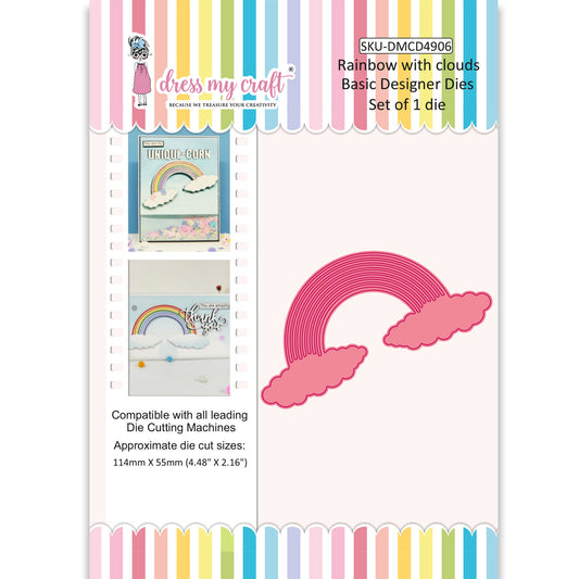 Rainbow With Clouds - Basic Designer Dies