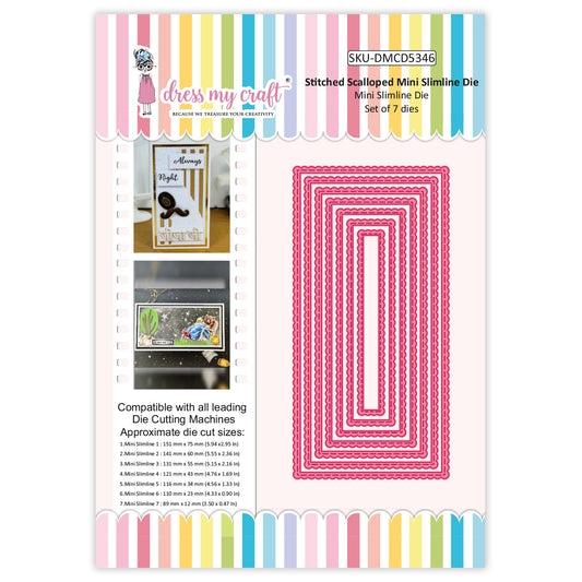 Stitched Scalloped Mini Slimline Die
