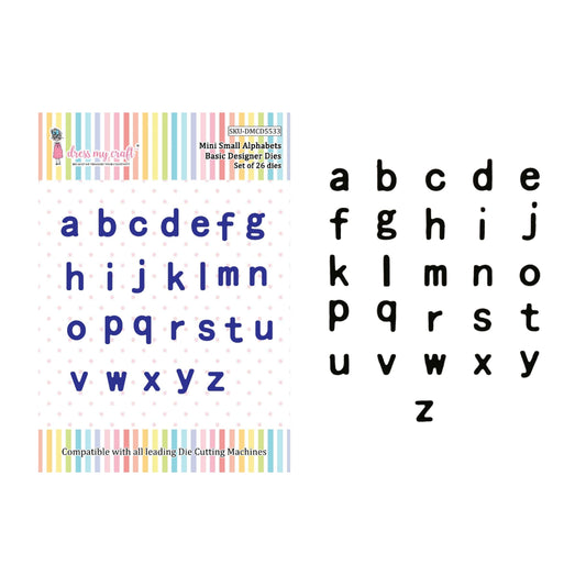 Mini Small Alphabets - Basic Designer Dies