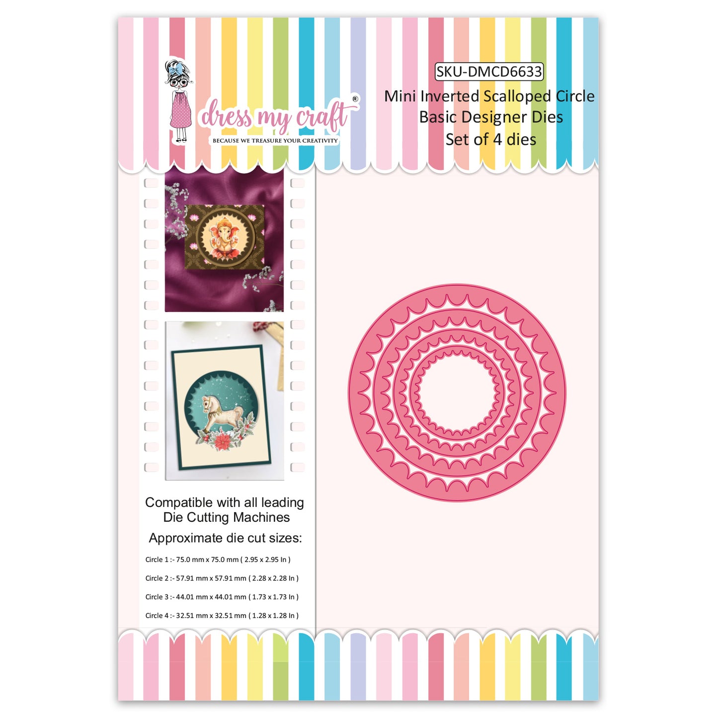 Mini Inverted Scalloped Circle - Basic Designer Dies