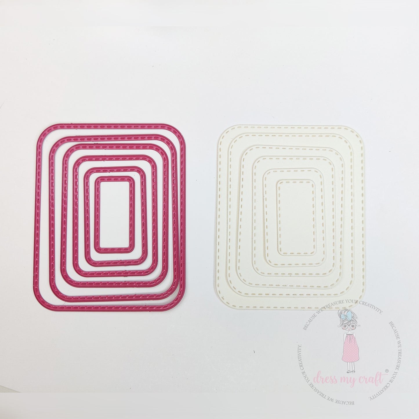 Mini Stitched Rounded Rectangle - Basic Designer Dies