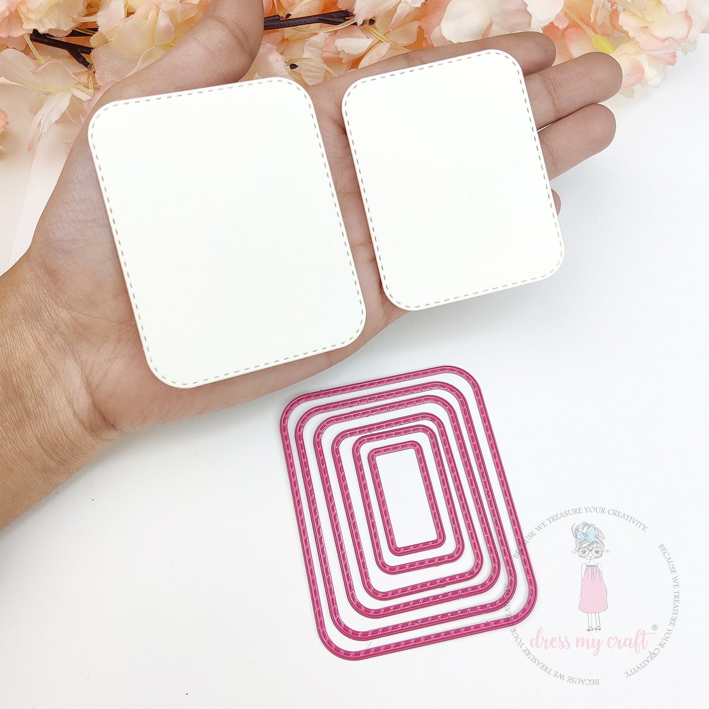 Mini Stitched Rounded Rectangle - Basic Designer Dies