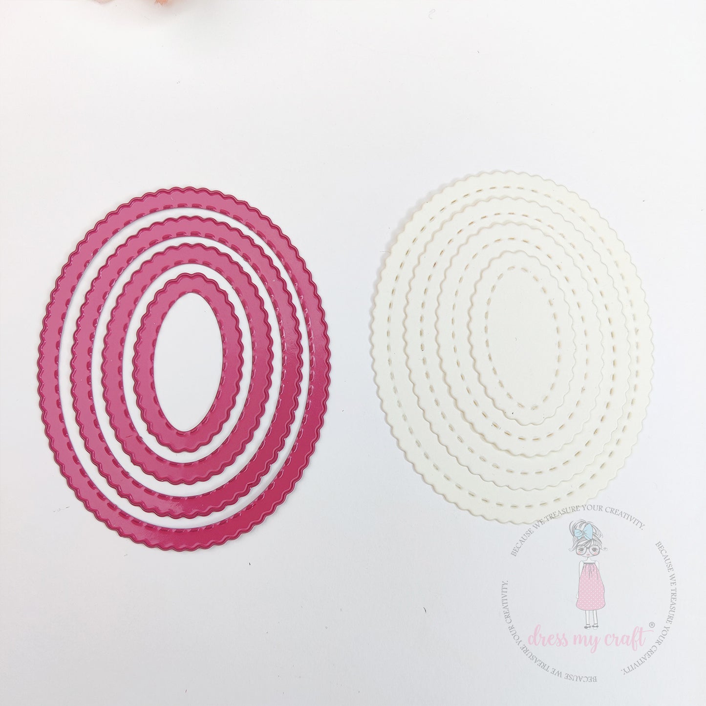 Mini Stitched Scalloped Oval - Basic Designer Dies