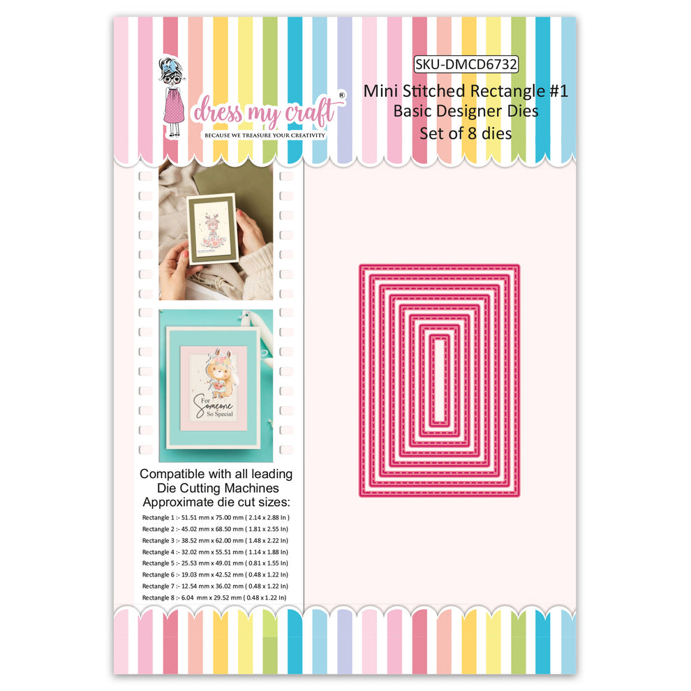 Mini Stitched Rectangle #1 - Basic Designer Dies – Dress my craft