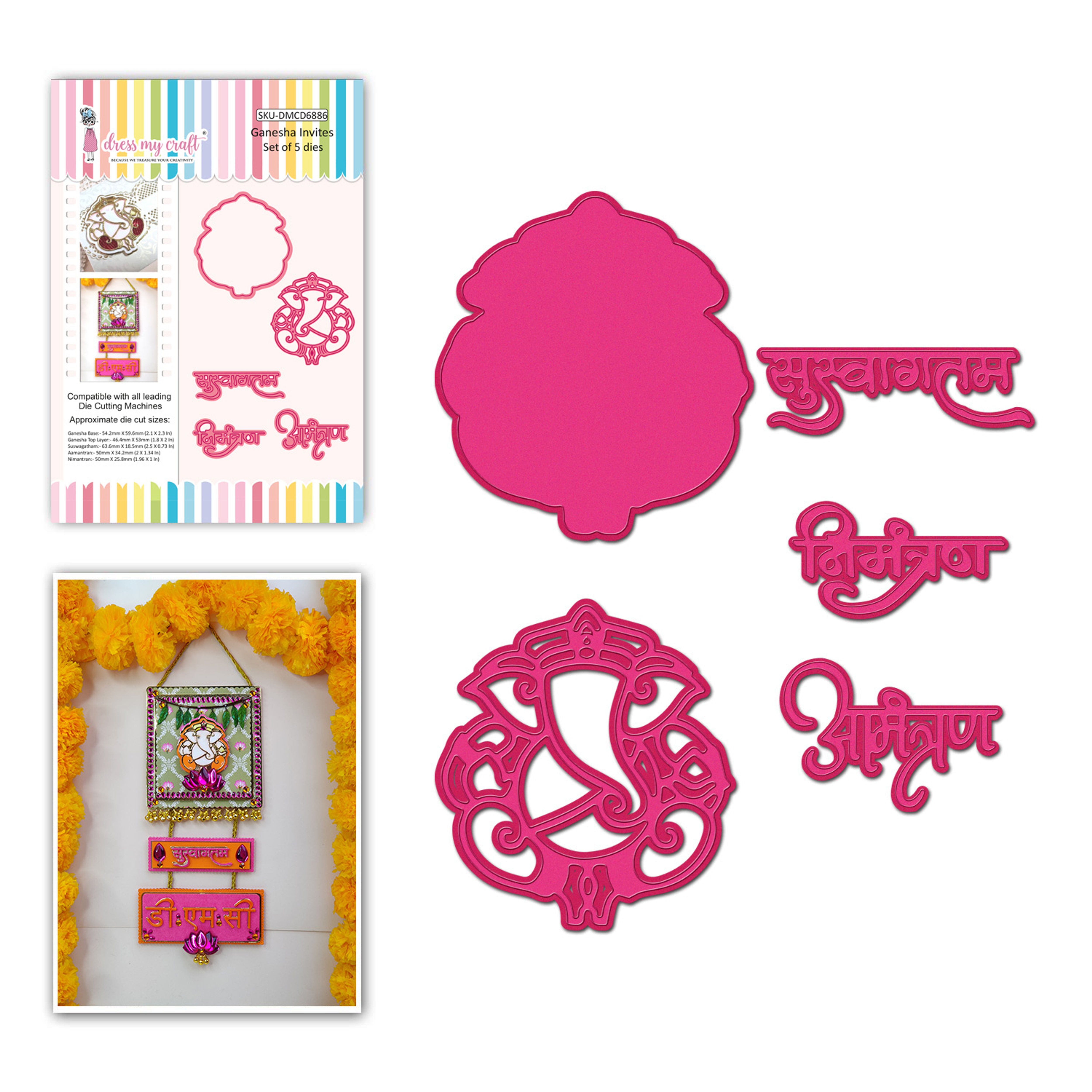 Ganesha Invites Die Dress My Craft Ganesha Invites Die Dress My Craft