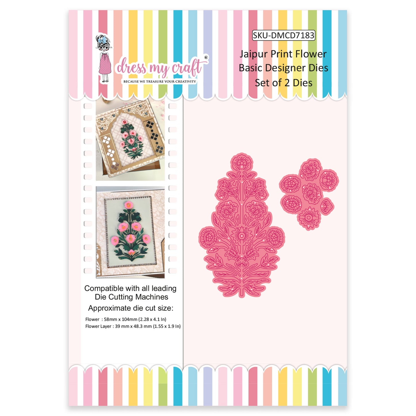 Jaipur Print Flower - Basic Designer Dies