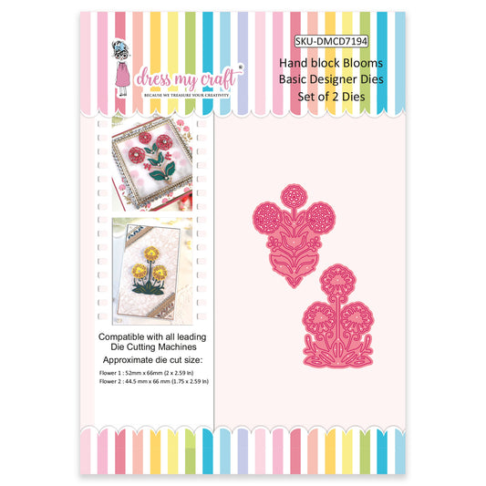 Hand Block Blooms  - Basic Designer Dies