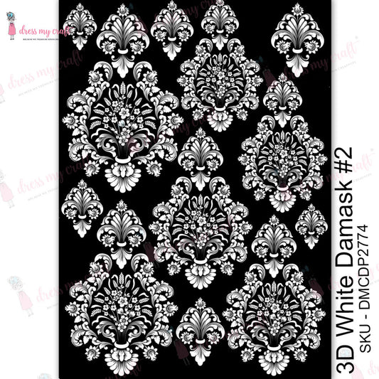 3D White Damask #2 - Transfer Me