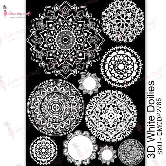 3D White Doilies - Transfer Me