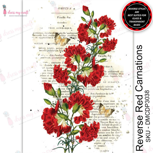 Reverse Red Carnations - Transfer Me
