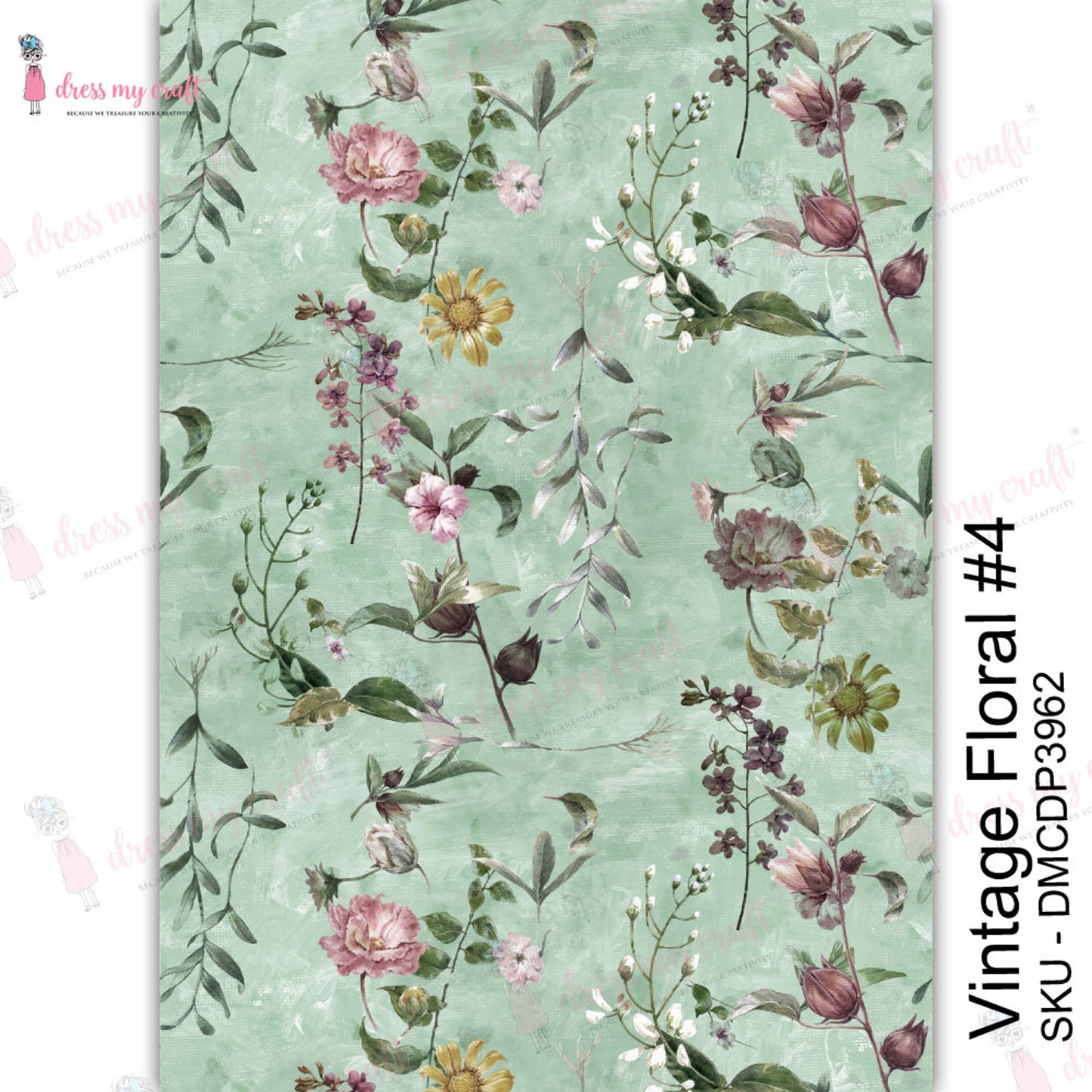 Vintage Floral #4 - Transfer Me