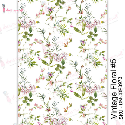 Vintage Floral #5 - Transfer Me