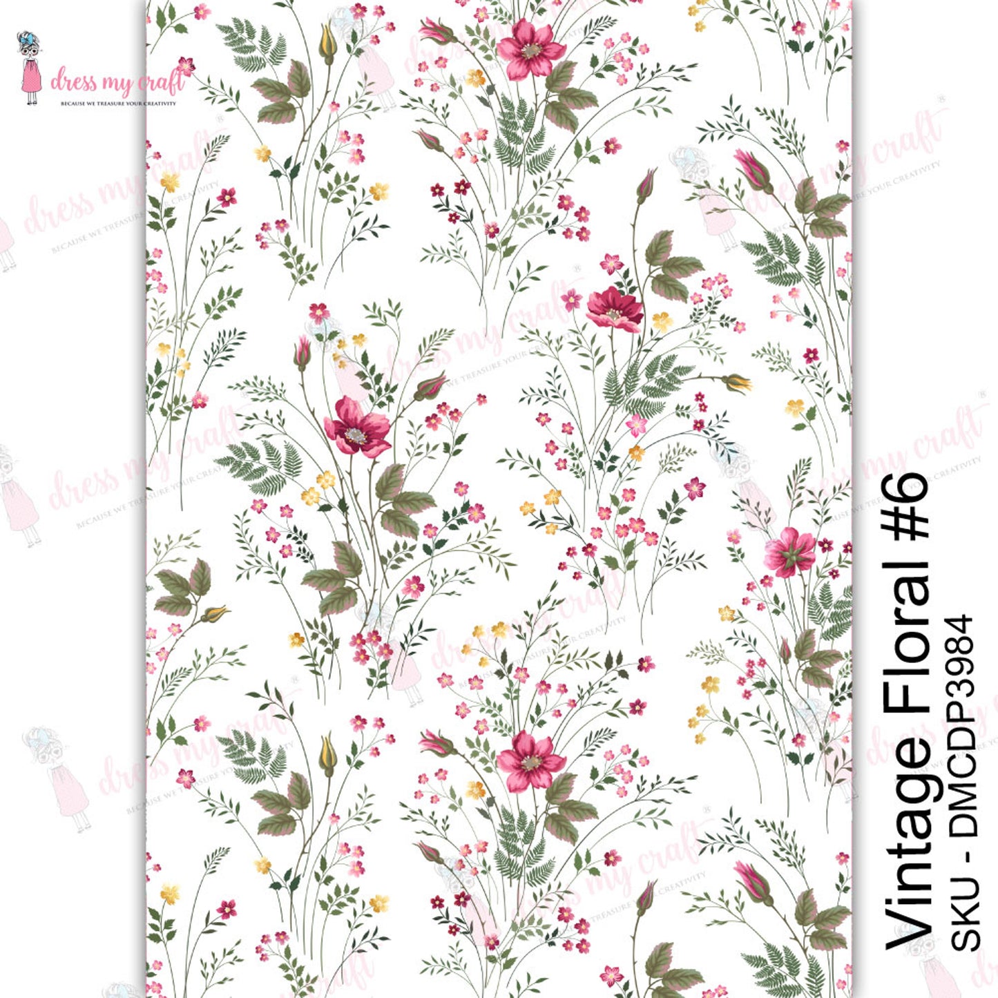 Vintage Floral #6 - Transfer Me