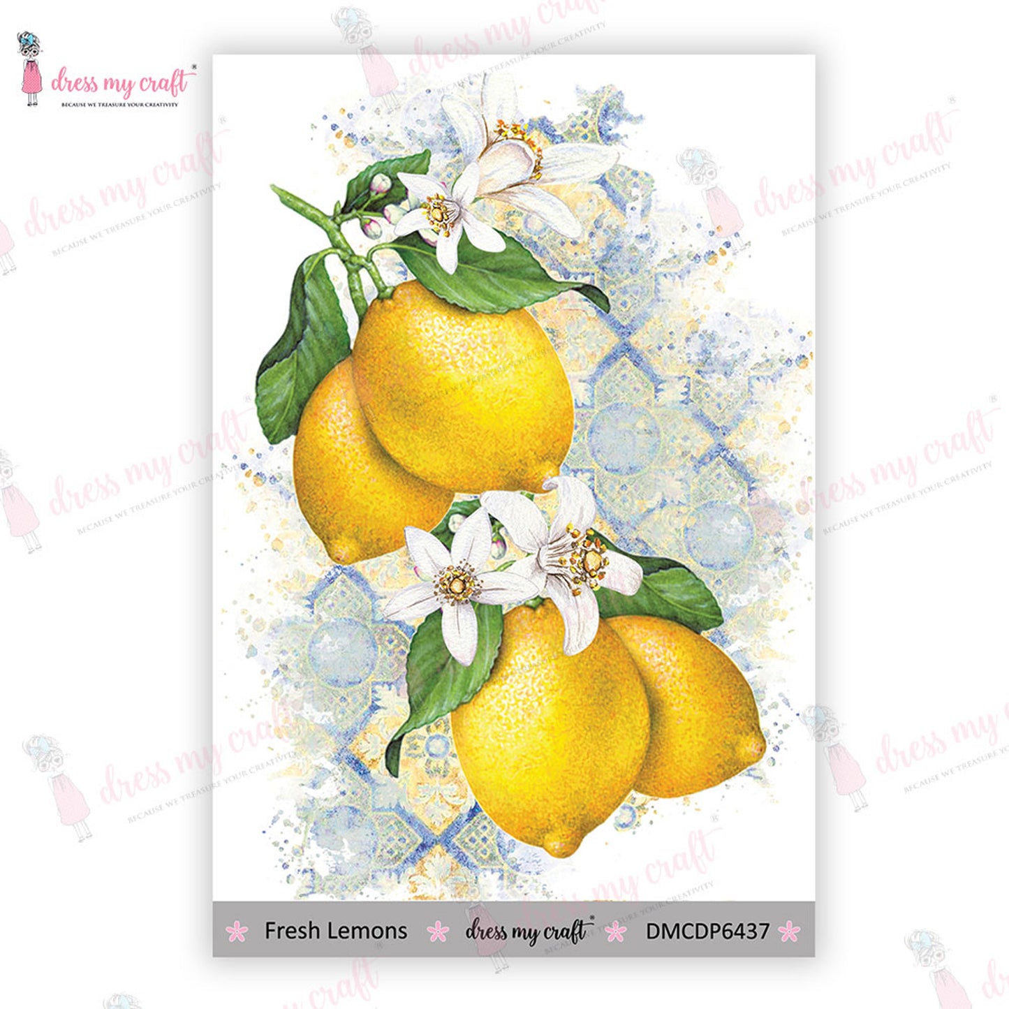 Fresh Lemons - Mini Transfer Me (4" X 6")