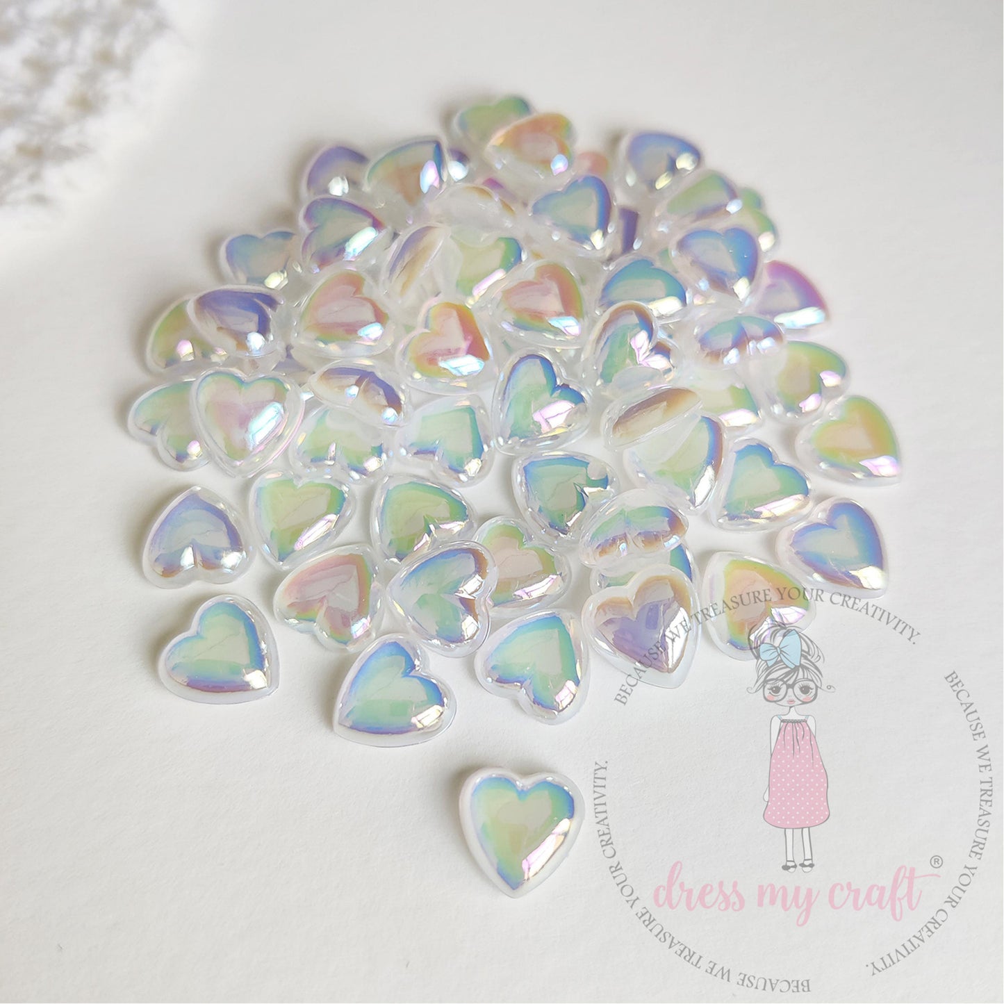 Unicorn Heart Droplet - 8 mm