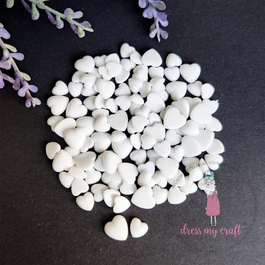 Snow White Heart Droplets - Assorted