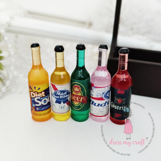 Miniature Beer & Soda Bottles