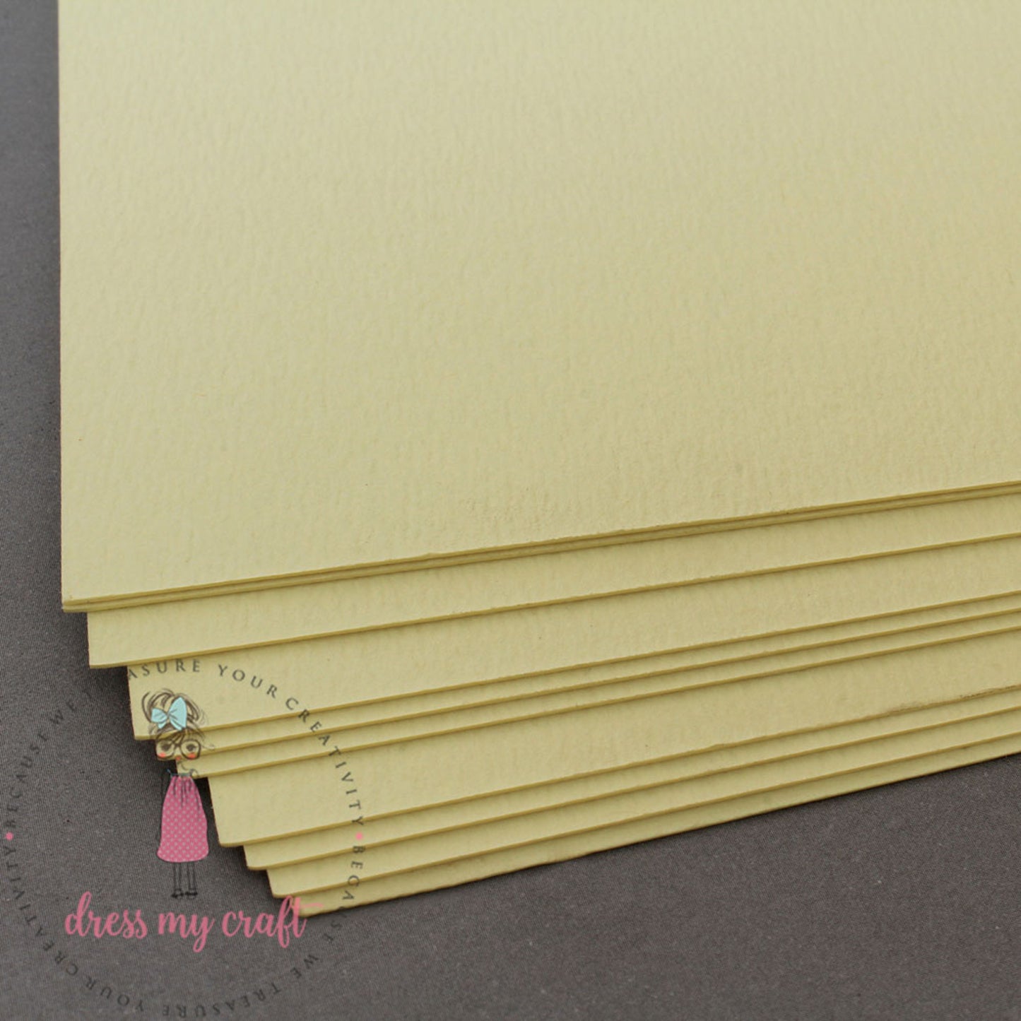 Pastel Yellow Textured Cardstock - 12 X 12 - 300 GSM