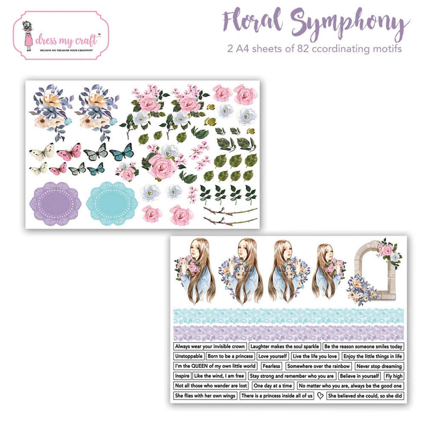 Floral Symphony Motif Sheet