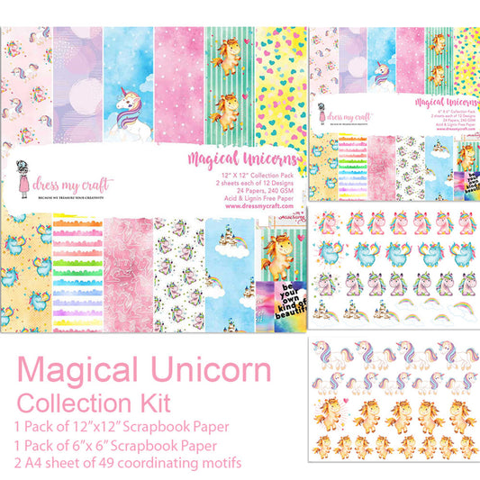 Magical Unicorn Collection Kit with Motif Sheet