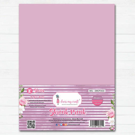 Mauve Frosted Glass Sheet - Shrink Prink