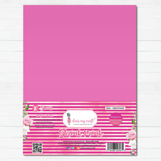 Magenta Frosted Glass Sheet - Shrink Prink