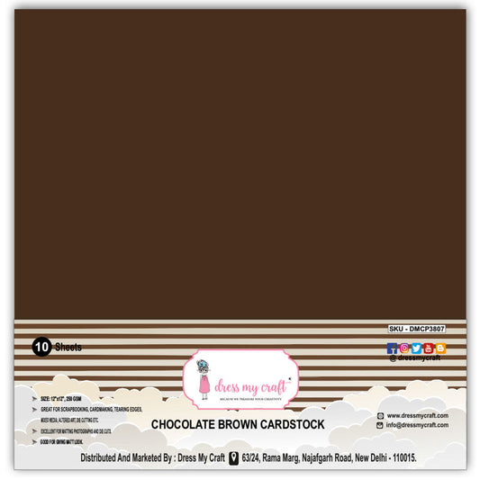 Chocolate Brown Cardstock 12x12 - 250 gsm