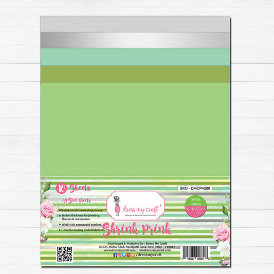 Green Family - Shrink Prink Frosted Sheet