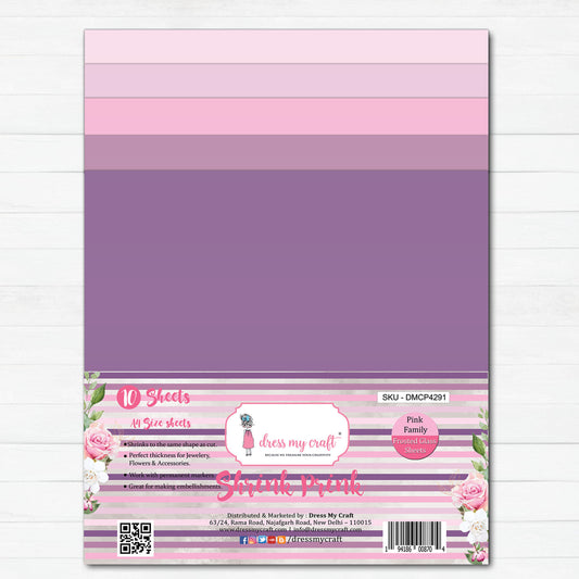 Pink Family - Shrink Prink Frosted Sheet