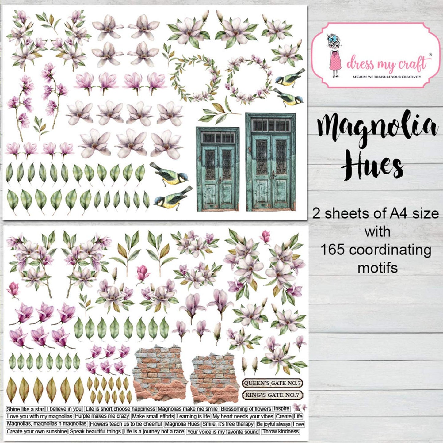 Magnolia Hues - Motif Sheets