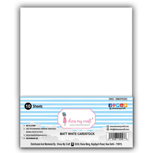 Matt White Cardstock - A4 - 270 gsm