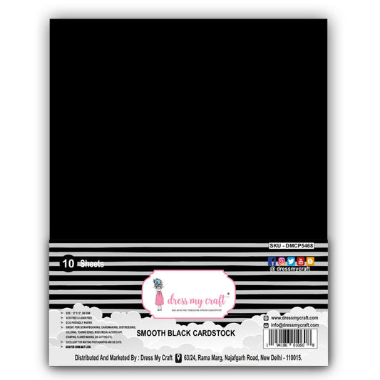 Smooth Black Cardstock - A4 - 240 GSM