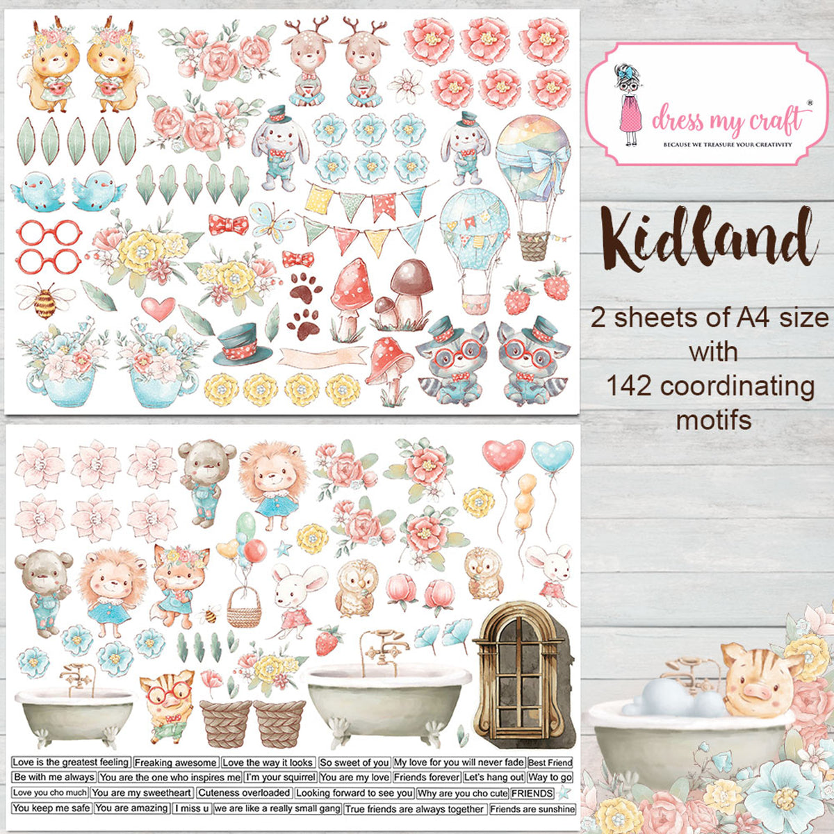 Kidland Kidland Motif sheet – Dress my craft