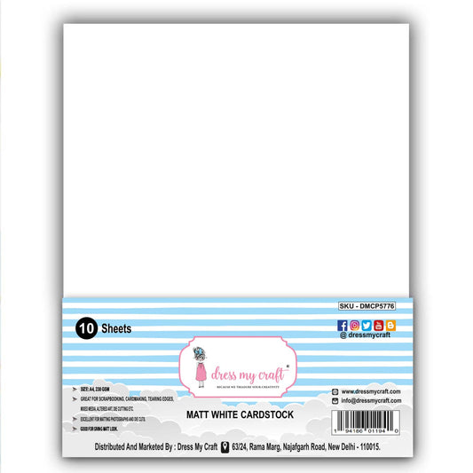 Matt White Cardstock - A4 - 230 gsm