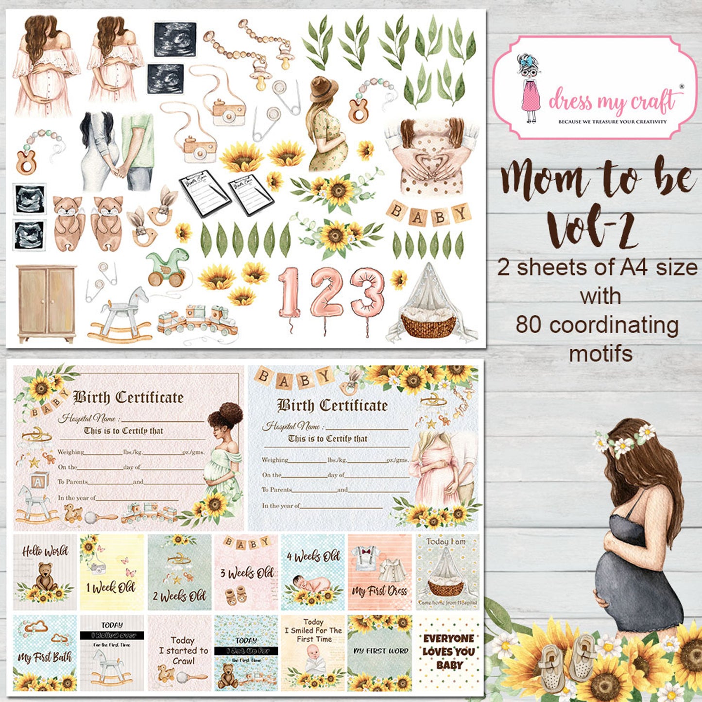 Mom To Be Motif Sheet Vol -2