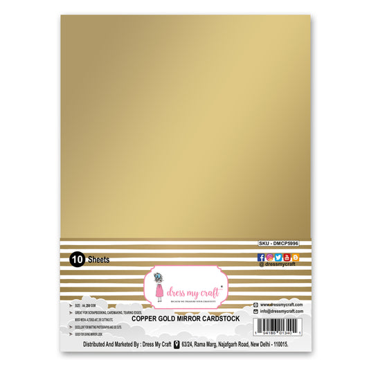 Copper Gold Mirror Cardstock