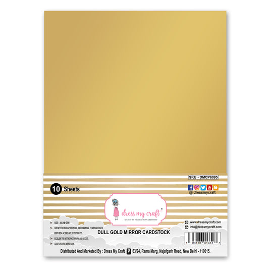 Dull Gold Mirror Cardstock