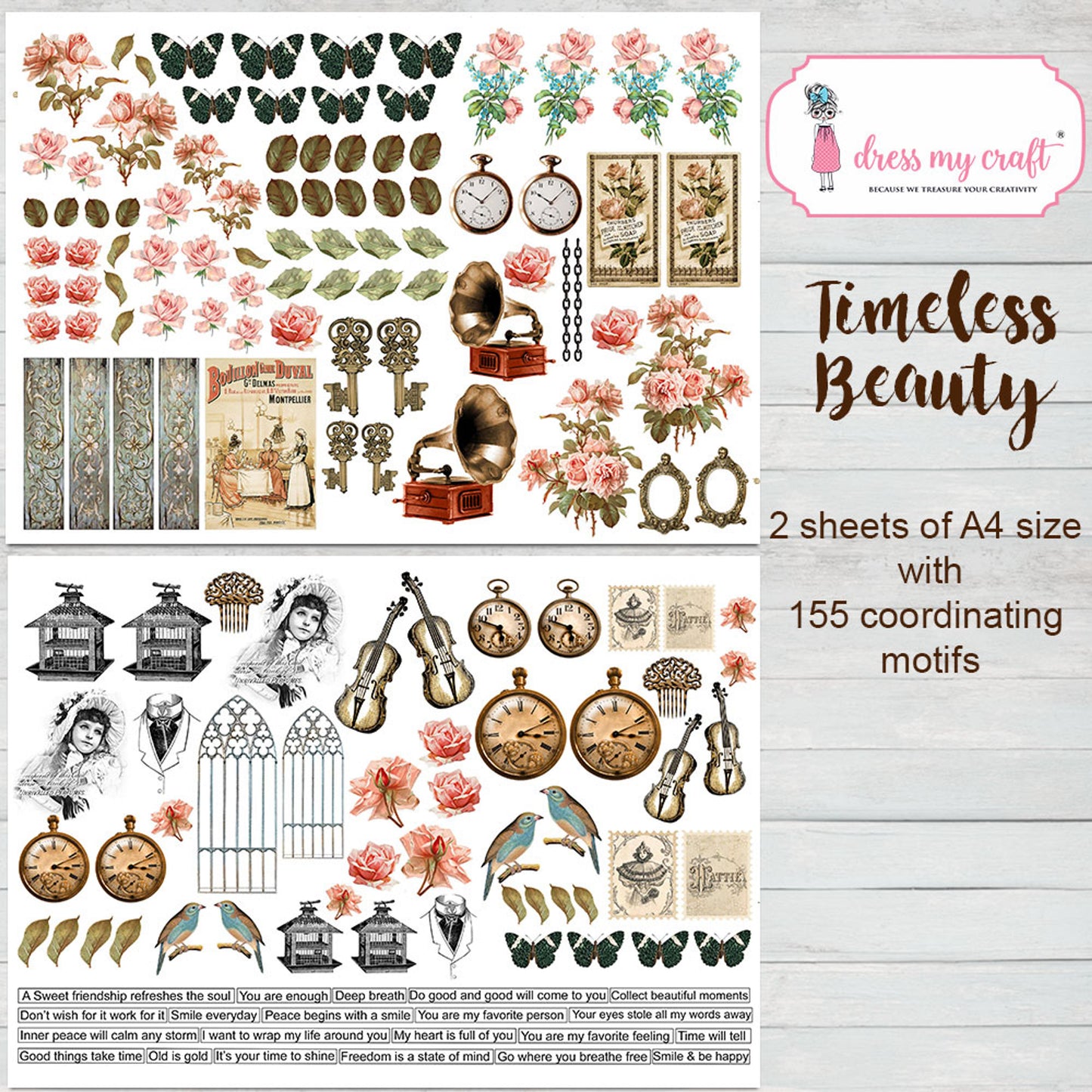 Timeless Beauty Motif Sheet