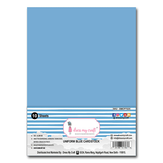 Uniform Blue Cardstock - A4 - 250 Gsm