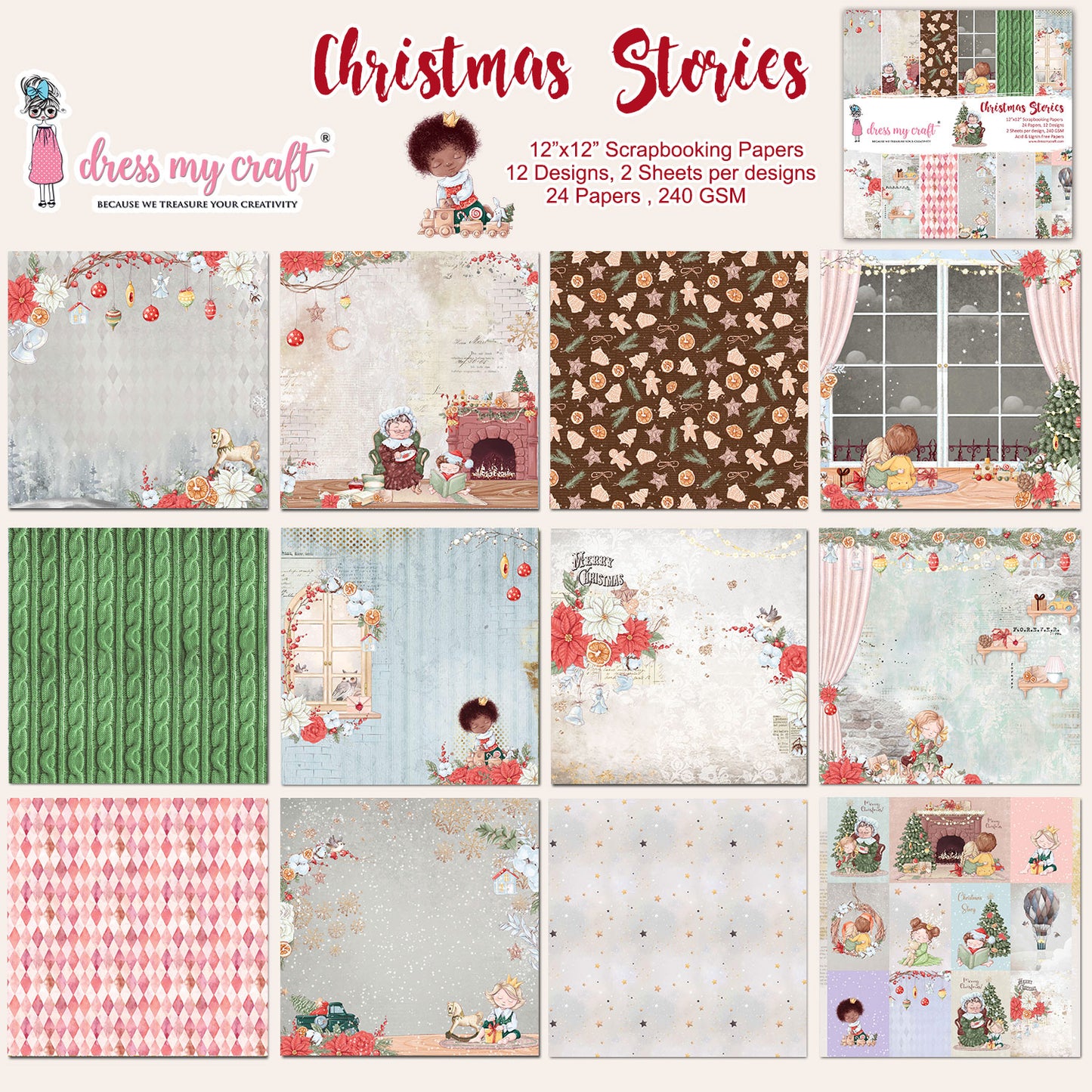 Christmas Stories  12" X 12" Paper Pad