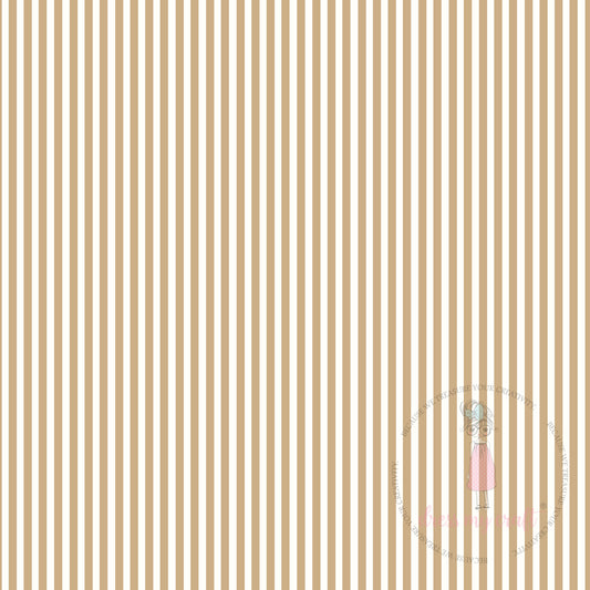 Baby Brown Stripes Pack Of 10 - 12" x 12" Loose Sheets
