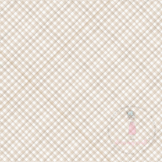 Baby Brown Soft Plaid Pack Of 10 - 12" x 12" Loose Sheets