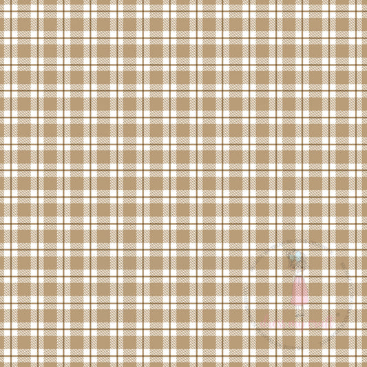 Baby Brown Gingham Checks Pack Of 10 - 12" x 12" Loose Sheets