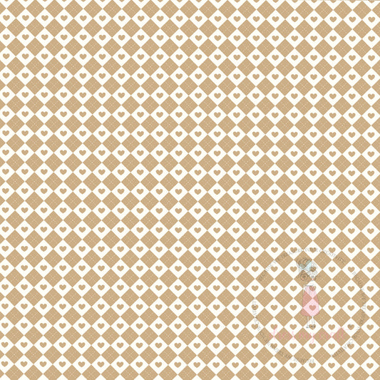 Baby Brown Love Grid Pack Of 10 - 12" x 12" Loose Sheets