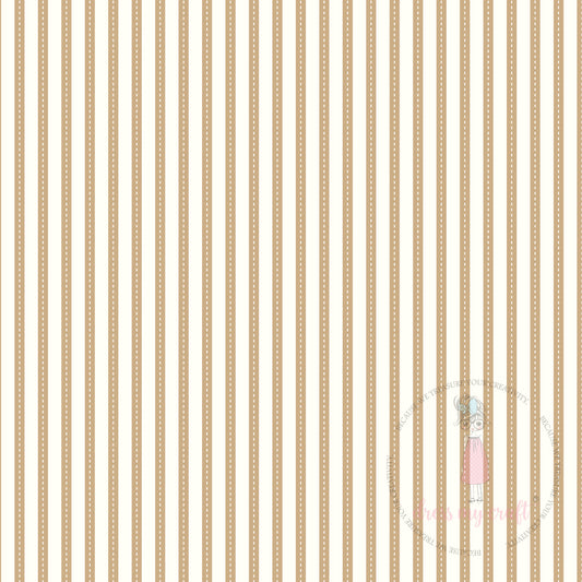 Baby Brown Ribbon Lines Pack Of 10 - 12" x 12" Loose Sheets