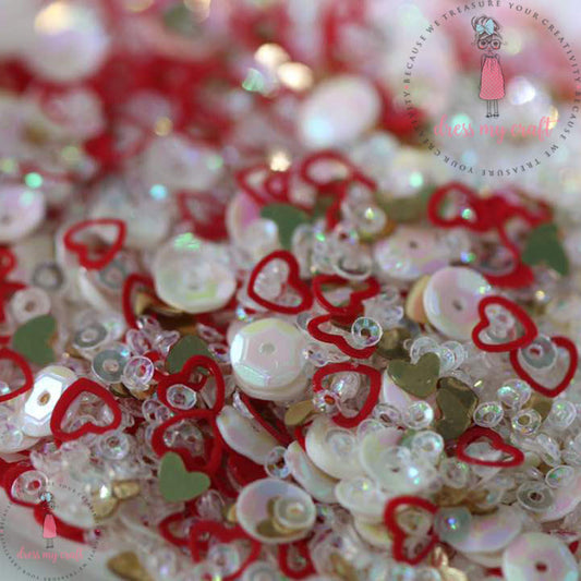 Red Hearts Sequins