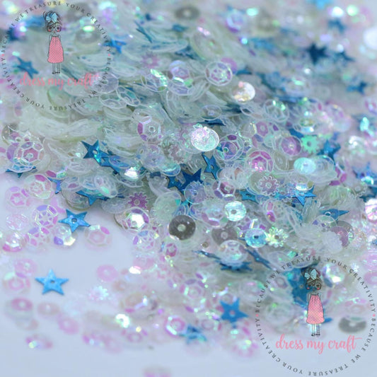 Crystal Blue Sequins - 8 Gram